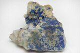 Vivid-Blue Azurite Encrusted Quartz Crystals - China #213835-1